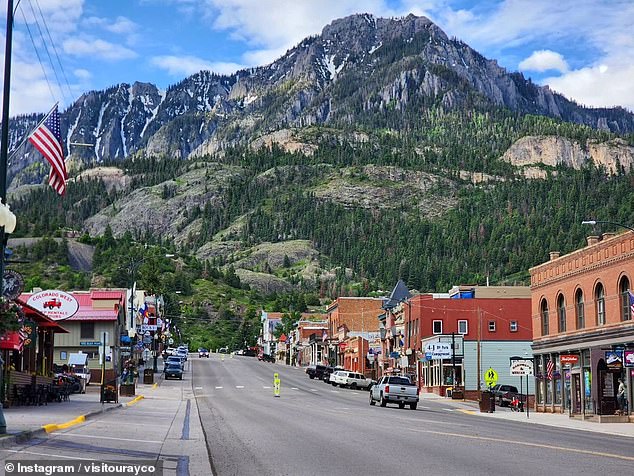 The adventurous town, still in Colorado, is known as Ouray. The scenic area is filled with sweeping cliffs and beautiful waterfalls