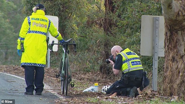 A 49-year-old cyclist died on Sunday morning after colliding with a road sign in the Adelaide Hills