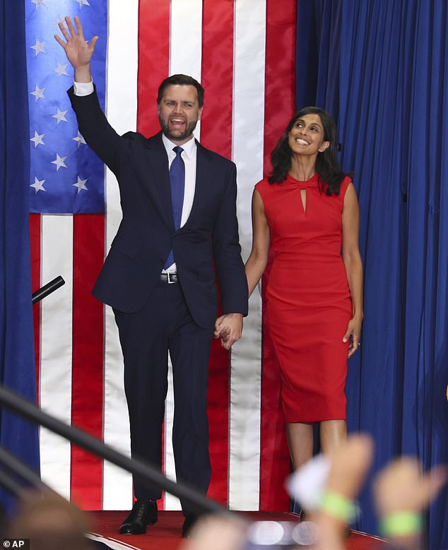 Usha joined JD at the Republican National Convention last month, where the Ohio senator became the vice presidential nominee running alongside Donald Trump