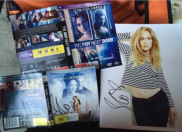 She even signed a photo and two of my DVDs. Pictured