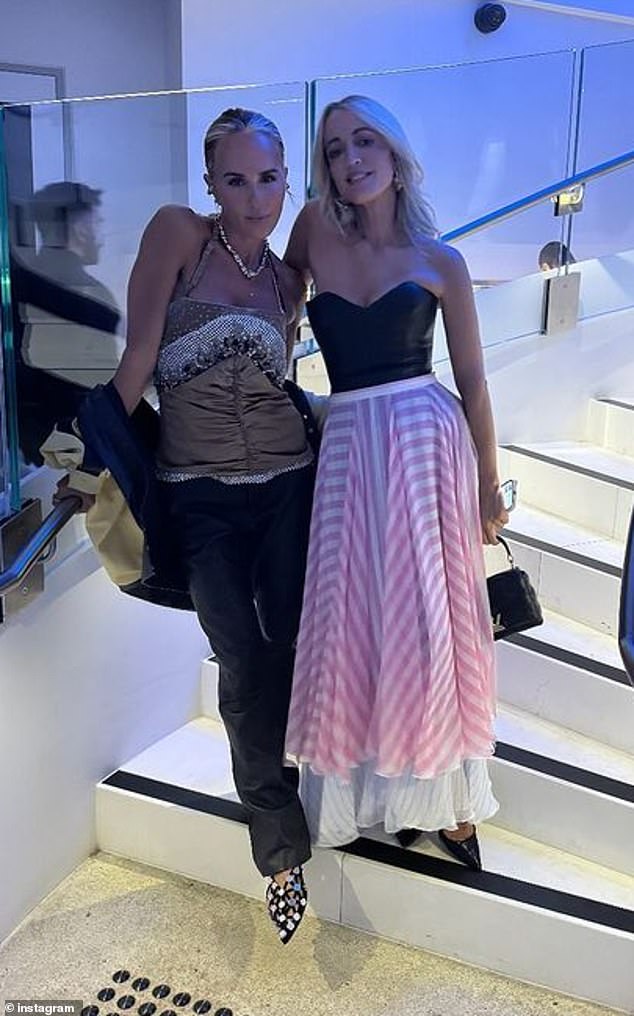 Jackie 'O' Henderson, 49, (right) and Pip Edwards, 44, (left) stole the show at a Louis Vuitton event in Sydney on Wednesday night