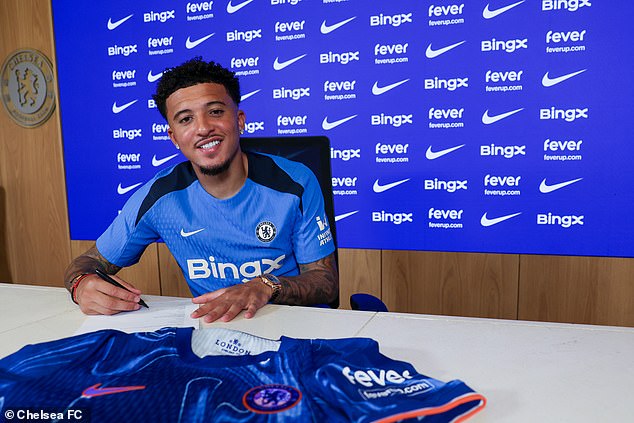 Jadon Sancho has completed his loan from Manchester United to Chelsea