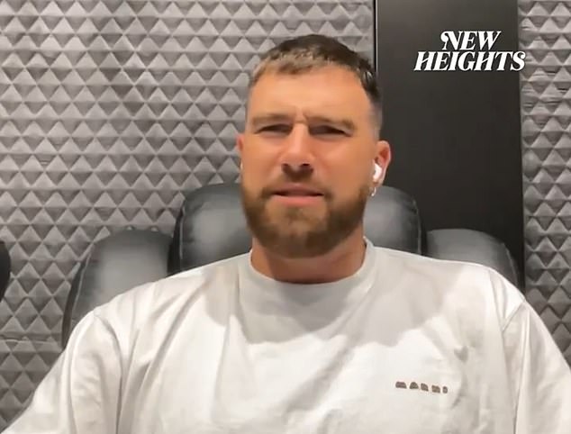 Travis Kelce (pictured) and his brother Jason have a big special guest at New Heights