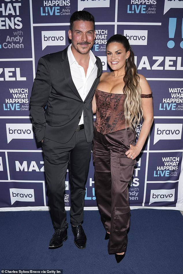 Jax Taylor, 45, previously said he doesn't believe in divorce amid Tuesday's news that his wife Brittany Cartwright, 35, has filed paperwork to end the couple's five-year marriage. The estranged couple were photographed on Watch What Happens Live in March 2023