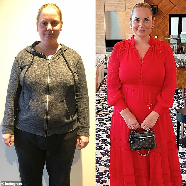 Jelena Dokic has shown off her transformation after losing 45 pounds (pictured left, seven years ago, and right, now) and has opened up about her battle with depression