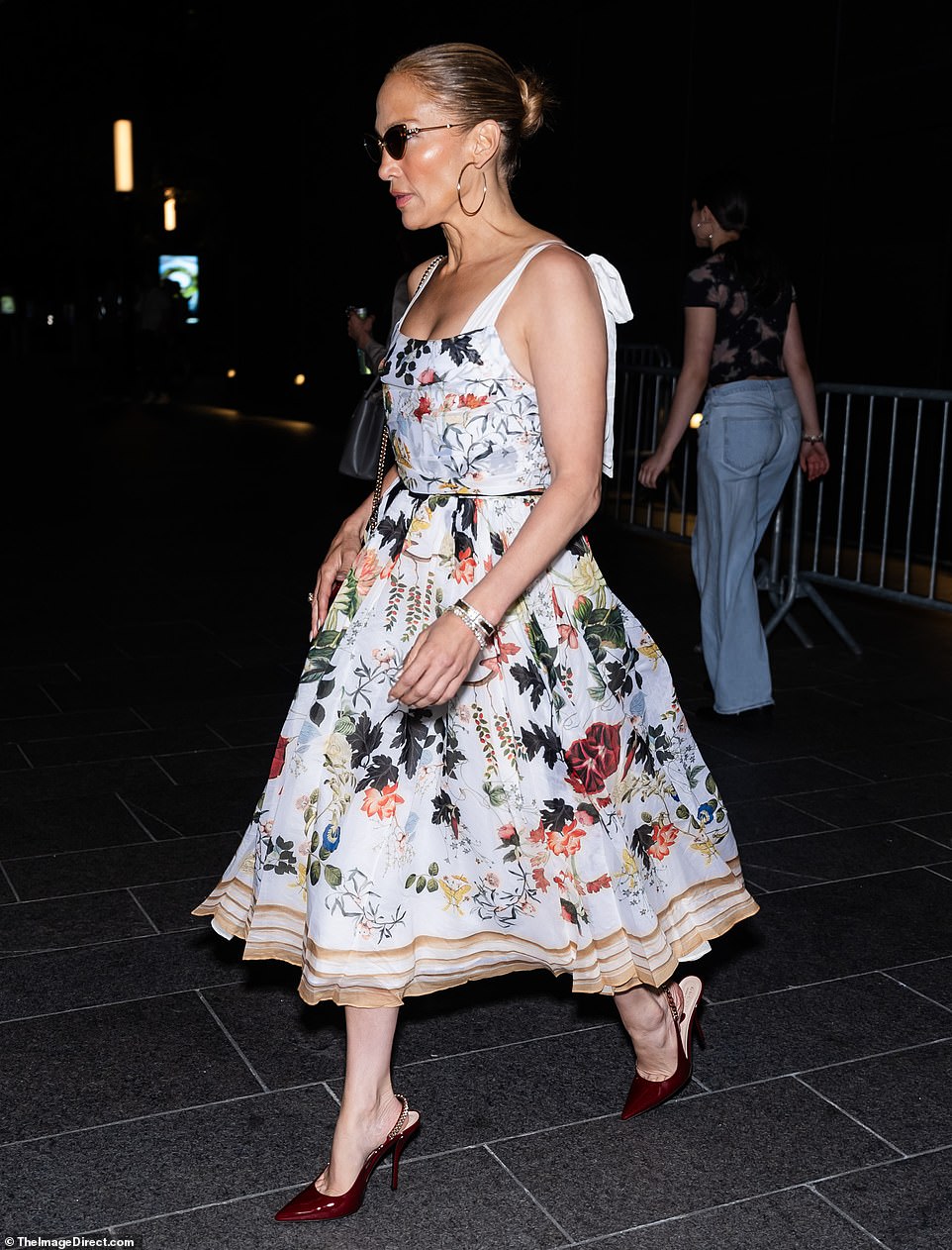 Jennifer Lopez stepped out in New York City on Thursday night without wedding rings on her left hand