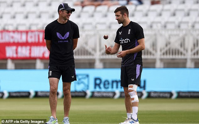 Since his retirement, Anderson (left) has taken on a mentoring role for England's fast bowlers