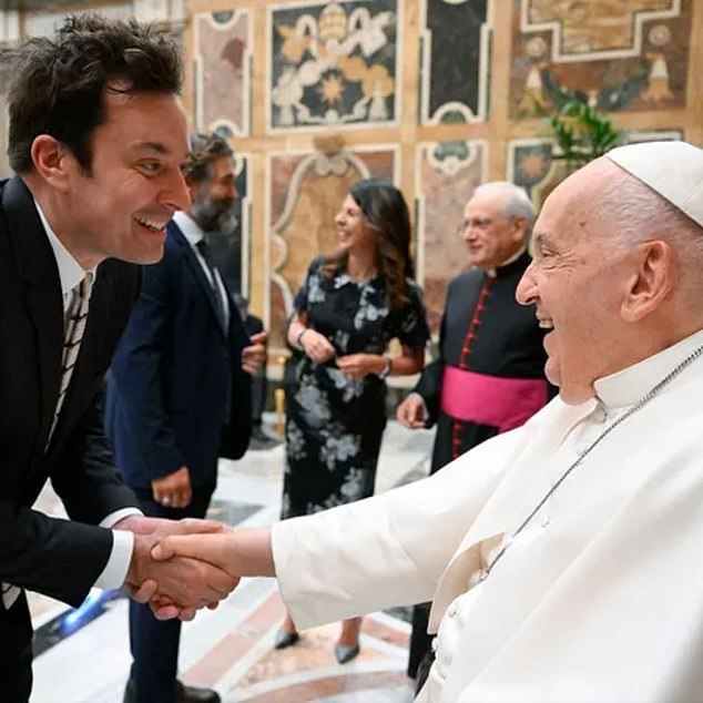 Jimmy Fallon bids a fond farewell to the summer months by sharing a photo dump from his Italian vacation... where he met Pope Francis