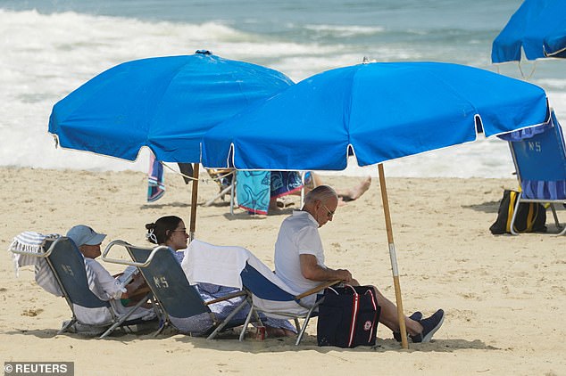 President Joe Biden spent some time on the beach with granddaughter Naomi and first lady Jill Biden in Rehoboth Beach