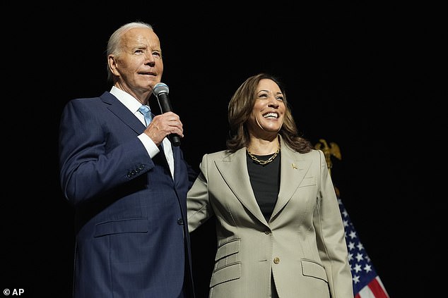 President Joe Biden and Vice President Kamala Harris at an event in Maryland last week