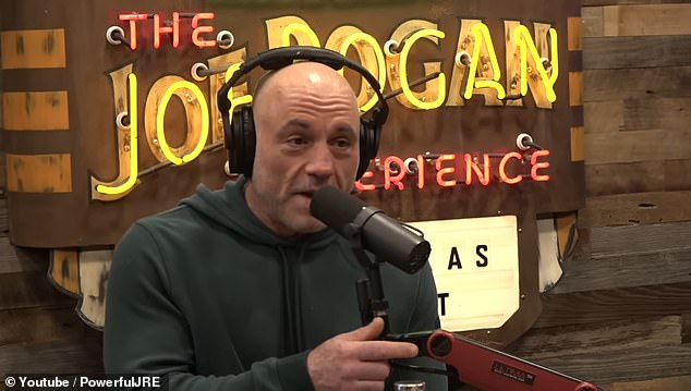 Joe Rogan in his podcast studio in Austin, TX