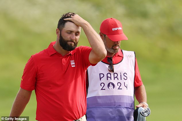 Jon Rahm failed to win Olympic gold on Sunday after collapsing late in the evening in Paris