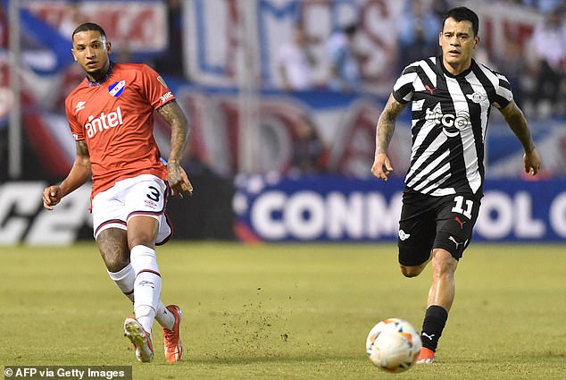 Izquierdo (left) joined Nacional in January 2024 and has made 23 appearances for the club.