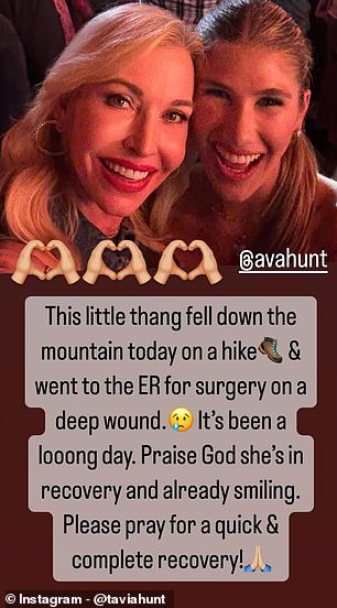 Ava Hunt's beauty queen Tavia revealed her accident online