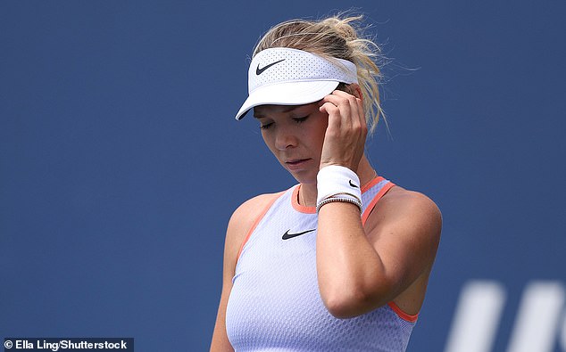 British world number 1 Katie Boulter (above) has been knocked out of the US Open after admitting she felt 