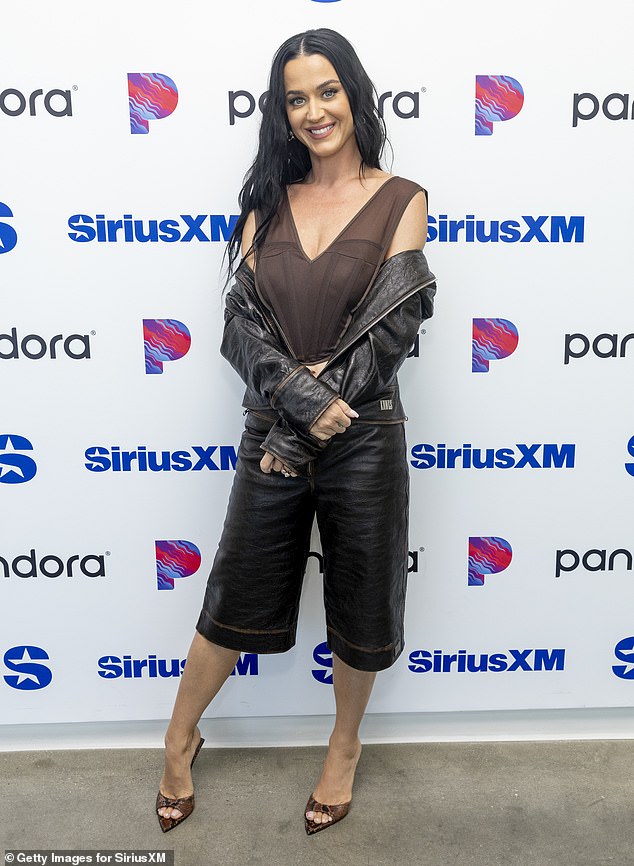 Katy Perry made a special appearance at SiriusXM Studios in LA on Monday to promote her latest album, 143