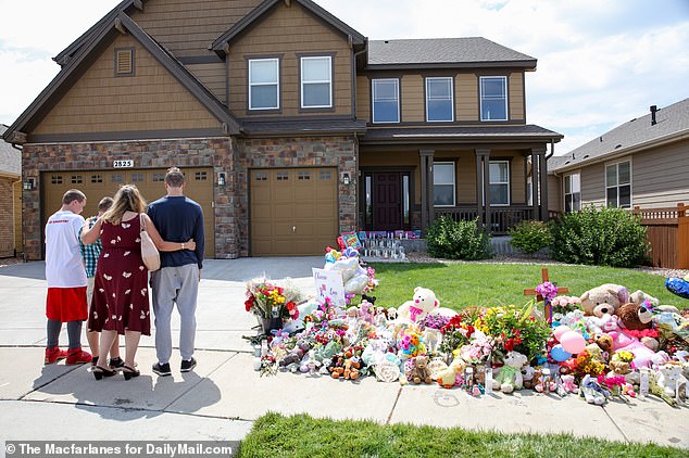 In 2018, shortly after the murders, visitors came to the home to leave gifts and tributes for the murdered mother and daughters