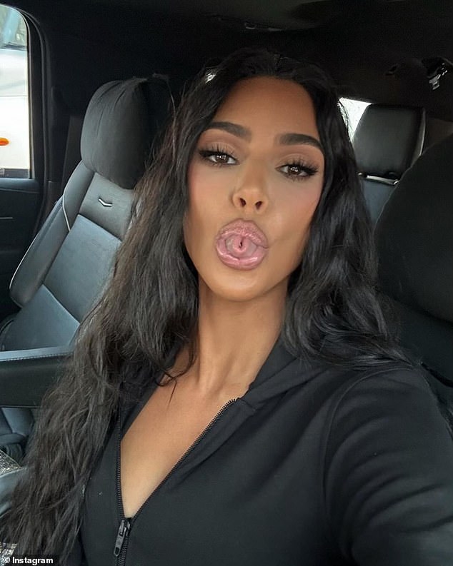 Kim Kardashian took to Instagram on Wednesday to share a new series of up-close selfies with her audience of 361 million