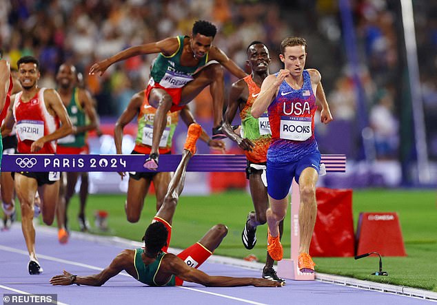 Lamecha Girma lost consciousness after tripping over a hurdle during the steeplechase final