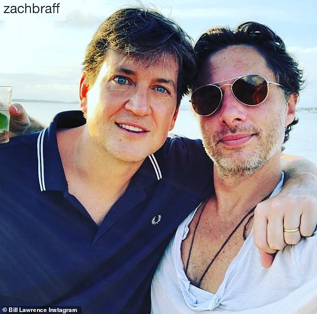 Show creator Bill Lawrence (left) confessed: 'We've talked about it. We all spend time together in real life, but everyone is so talented because of that show that they all work'