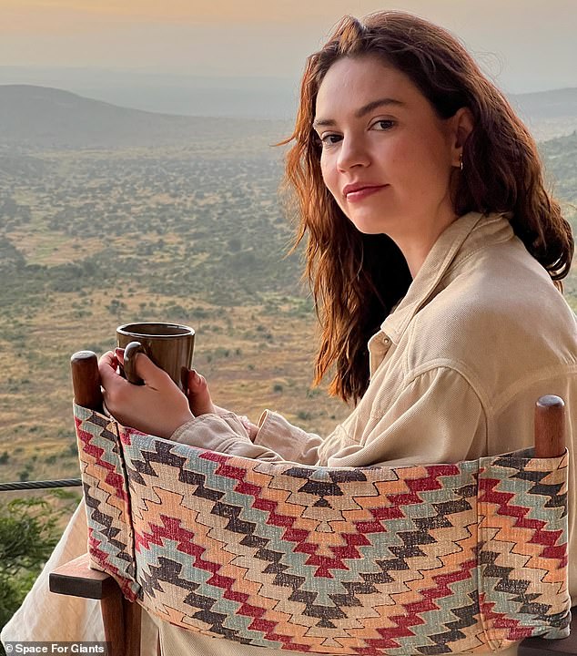 Lily James took a break from filming her new drama Swiped to volunteer for a conservation mission in Kenya