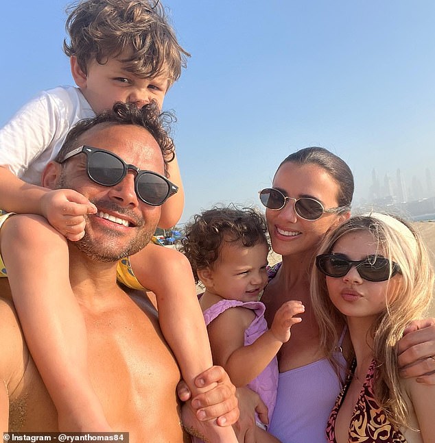 Ryan and Lucy are parents to Roman, four, (top) and Lilah, two, (middle) and Ryan has another daughter, Scarlett, 13, (right) with his ex-wife Tina O'Brien