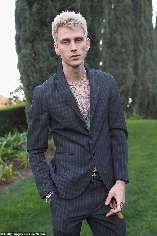 Machine Gun Kelly spoke candidly about his late father's difficult childhood, which he believes was a major factor in their strained relationship; (seen in 2019)