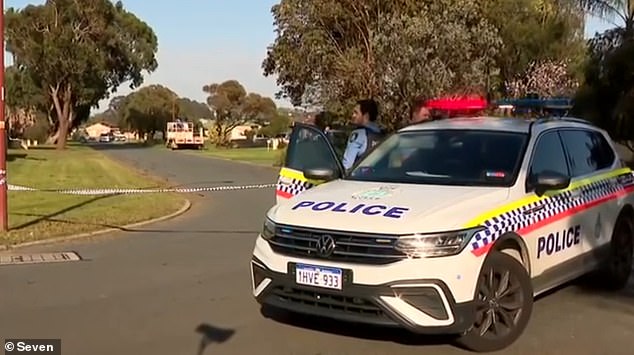 Dunnell St in Maddington remained cordoned off on Wednesday after a man was reportedly stabbed to death