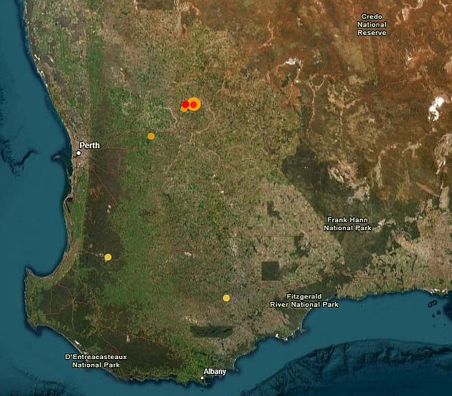 The 3.7 magnitude quake struck southeast of the town of Wyalkatchem, about 192km east of Perth, at about 5.40pm on Thursday, at a depth of 6km