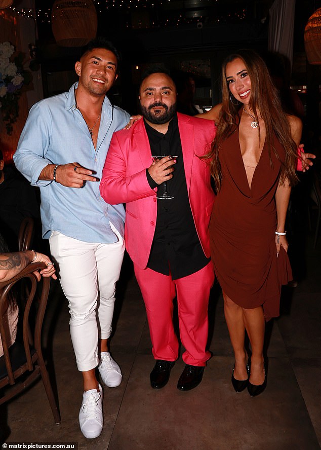 MAFS stars were dressed to impress as they arrived at Daily Mail Australia reporter Ali Daher's birthday party at Alex & Co in Parramatta on Saturday night