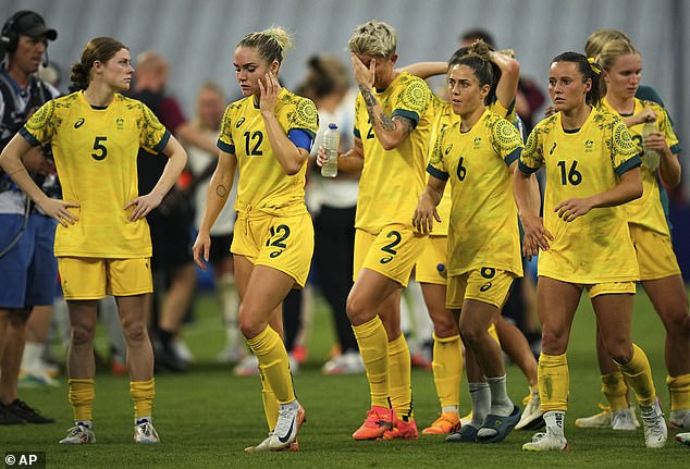 Alarm bells began ringing at the Paris Olympics after the Matildas were beaten 3-0 by Germany in their group opener (pictured)