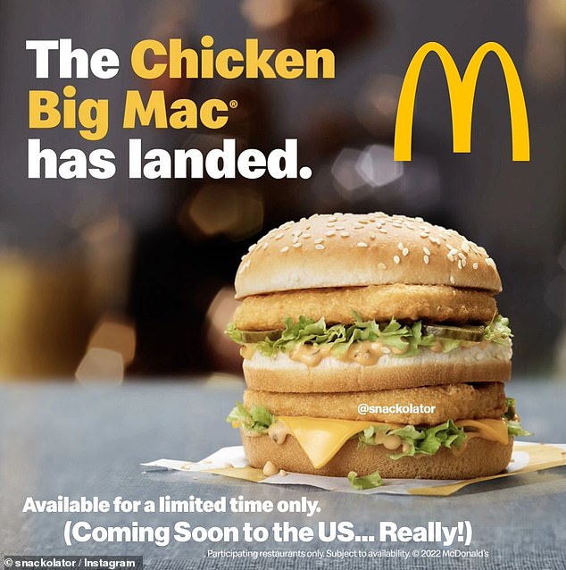 The Chicken Big Mac is coming to McDonald's restaurants across the country this year. The company tested the sandwich with diners in 2022