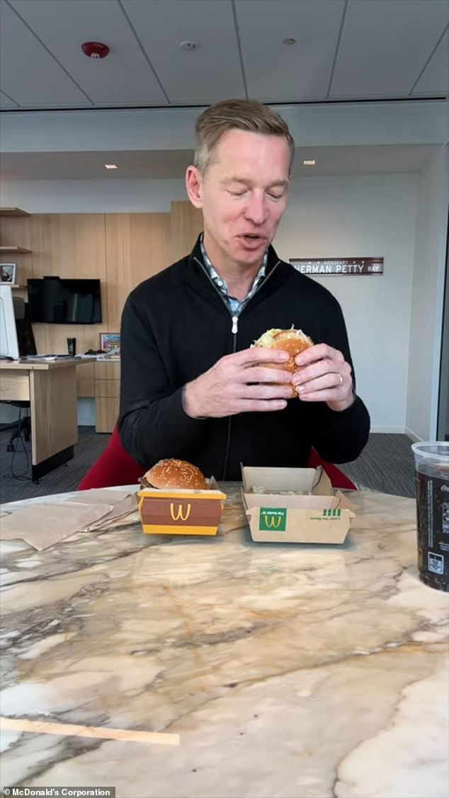 McDonald's CEO Chris Kempczinski tasted the Chicken Big Mac in a video released this week