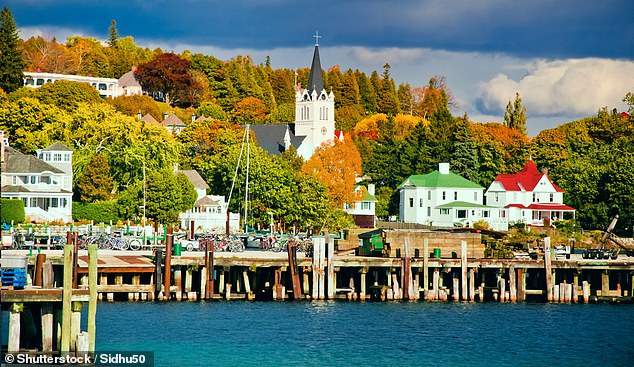 Mackinac Island, Michigan, is accessible by ferry from Mackinaw City or St. Ignace, the towns at either end of the bridge that connects Michigan's Lower and Upper Peninsulas.