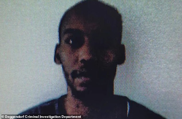 Mursal Mohamed Seid (pictured), 24, murdered his 52-year-old roommate Alex K. in a homeless shelter in the Bavarian town of Regen in July 2021