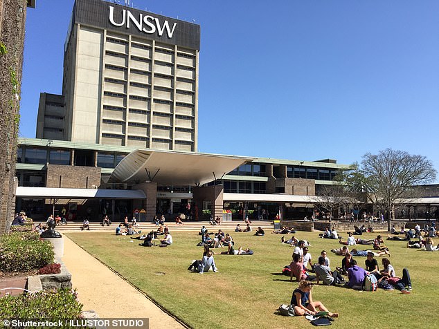 The federal government announced plans in the May budget to drastically reduce the number of international students (stock photo of UNSW students)