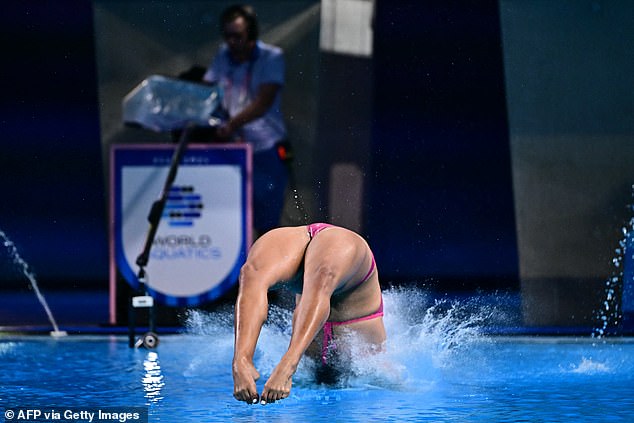 Aranza Vazquez scored zero points after a disastrous dive in the 3m springboard event