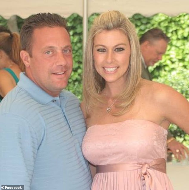 The alleged perpetrator and his ex-wife (pictured together) are known to have recently gone through a bitter divorce