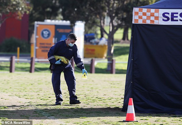 An injured man was found on Lennon Parkway, Derrimut (pictured), in Melbourne's west at 4.20am on Saturday