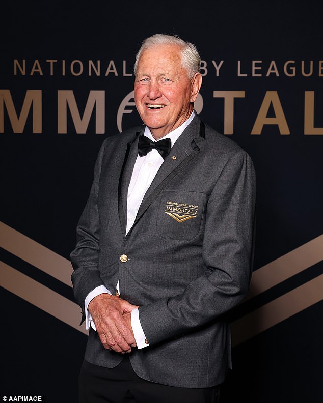 Ronnie Coote's long wait to receive Australian rugby league's greatest honour - immortal status - finally came to an end on Wednesday night (pictured)