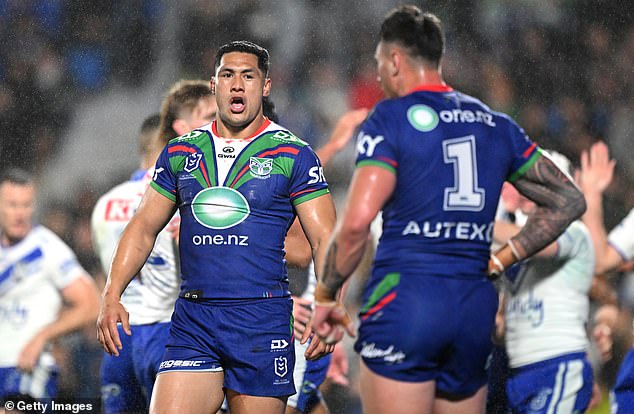 Warriors star Roger Tuivasa-Sheck suffered a visible concussion after the collision and will not play again this season