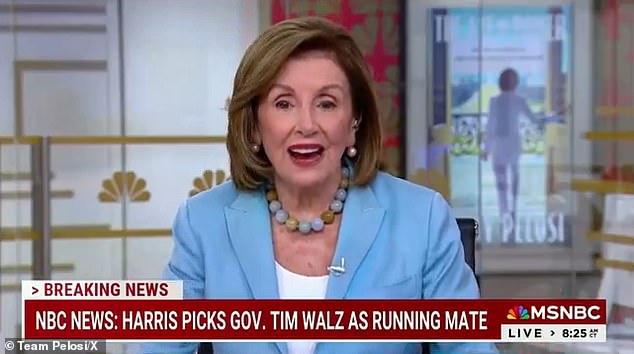 Former Speaker of the House Nancy Pelosi defended her former House colleague, Minnesota Gov. Tim Walz, Vice President Kamala Harris' running mate choice, as a moderate Tuesday morning just before he was selected for the vice presidency. It has been reported that Pelosi was 