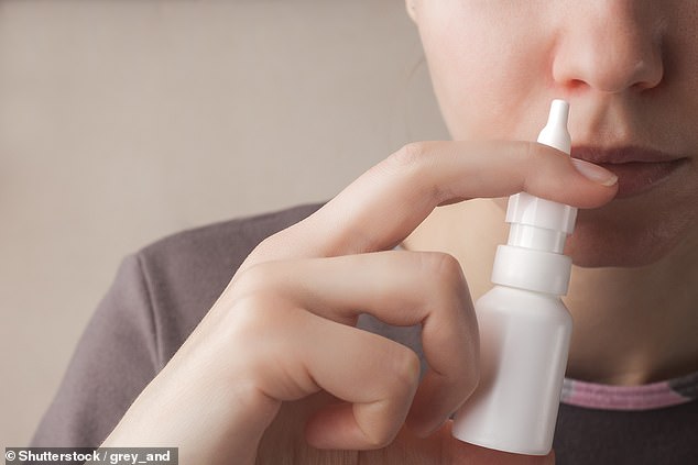 A nasal spray developed to treat life-threatening allergic reactions could be available next year (stock photo)