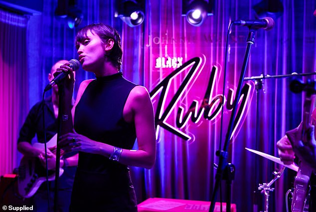 Neighbours star Sarah Ellen (pictured) isn't just an actress and model. The 27-year-old is also a singer, and on Wednesday debuted her new band, Pamela, at the launch of Johnnie Walker's new Black Ruby drink