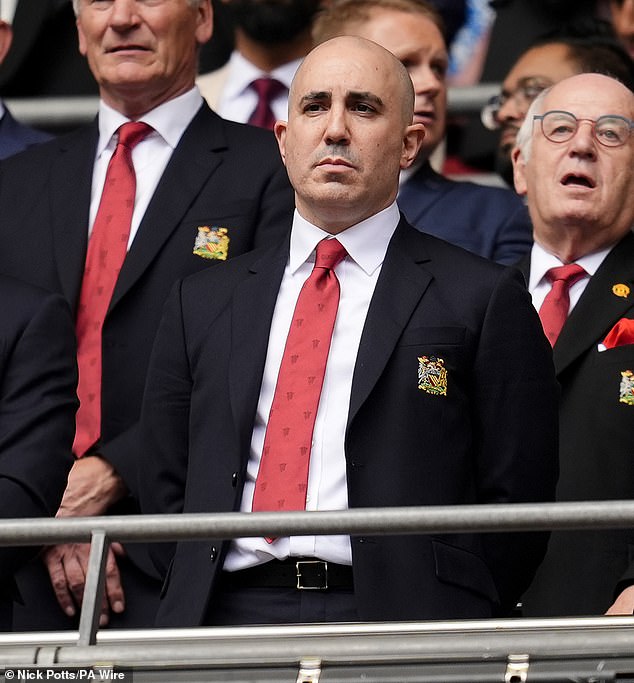 Manchester United chief executive Omar Berrada (centre) has warned that the club's return to the top flight will not be achieved quickly.