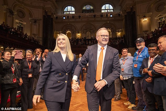 A majority of voters believe a stalemate in Parliament will be the most likely outcome at the next federal election (pictured: Prime Minister Anthony Albanese and his fiancée Jodie Haydon)