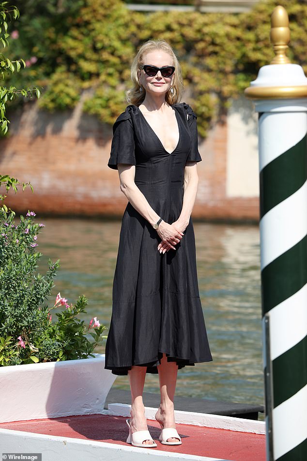 Nicole Kidman was also spotted in Venice, looking glamorous as she arrived at the Hotel Excelsior