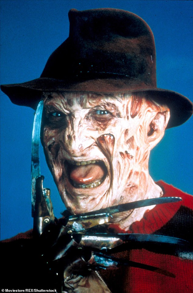 The British Board of Film Classification (BBFC) says the age limit for viewing the 1984 horror film A Nightmare On Elm Street, in which Freddie Krueger (pictured) stabs teenagers while they sleep, should be lowered from 18 to 15.