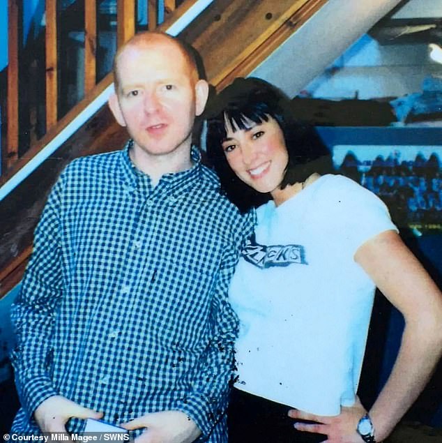 Katrina Russell with Alan McGee, co-founder of Creation Records which signed Oasis