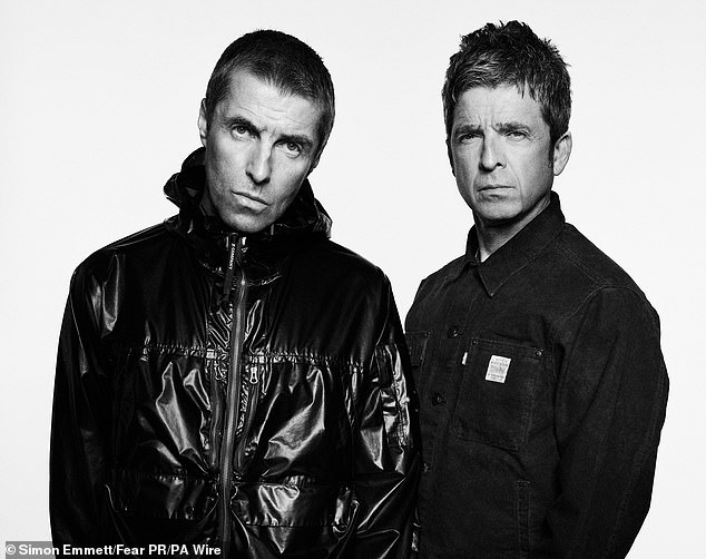 Noel (right) and Liam (left) Gallagher have buried the hatchet after a 15-year feud to launch Oasis' stunning comeback tour next summer - and posed for a photo to mark the reunion